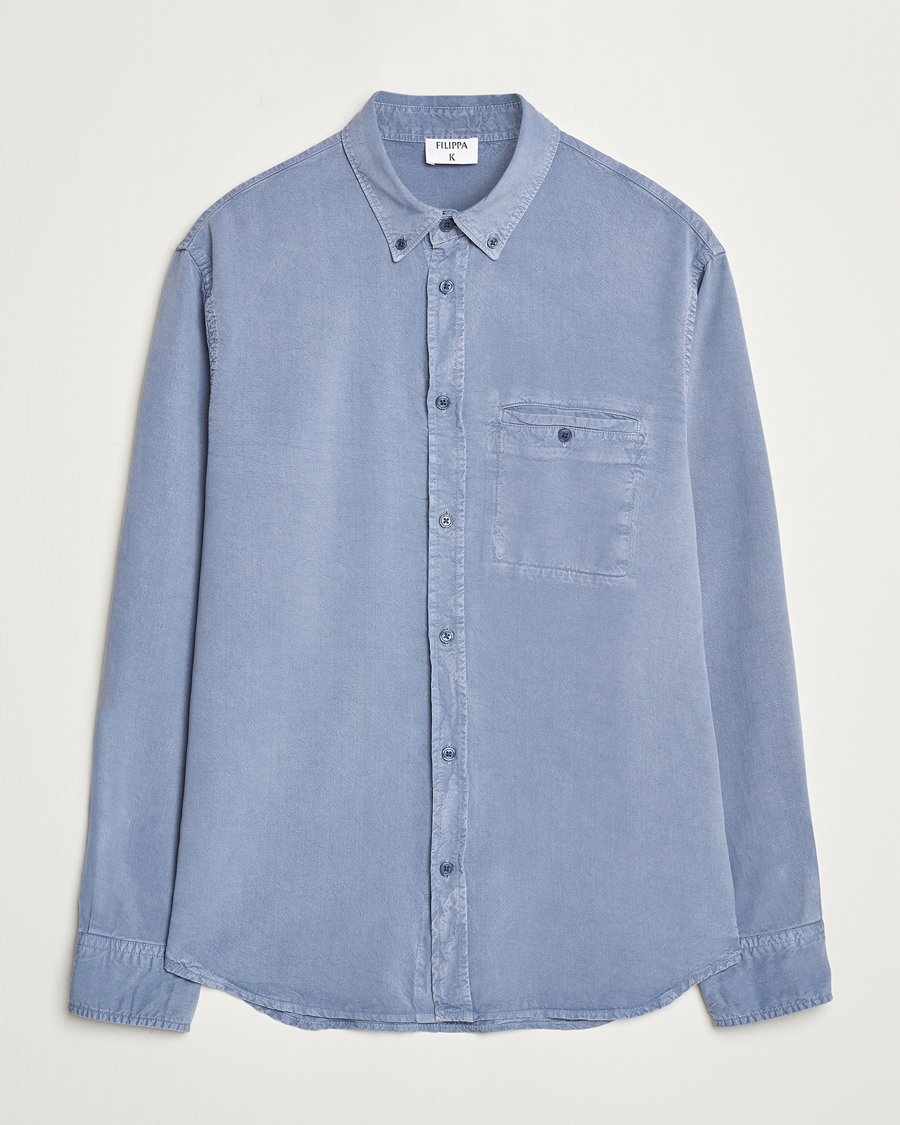 Herr | Skjortor | Filippa K | Zachary Lyocell Shirt Grey Blue