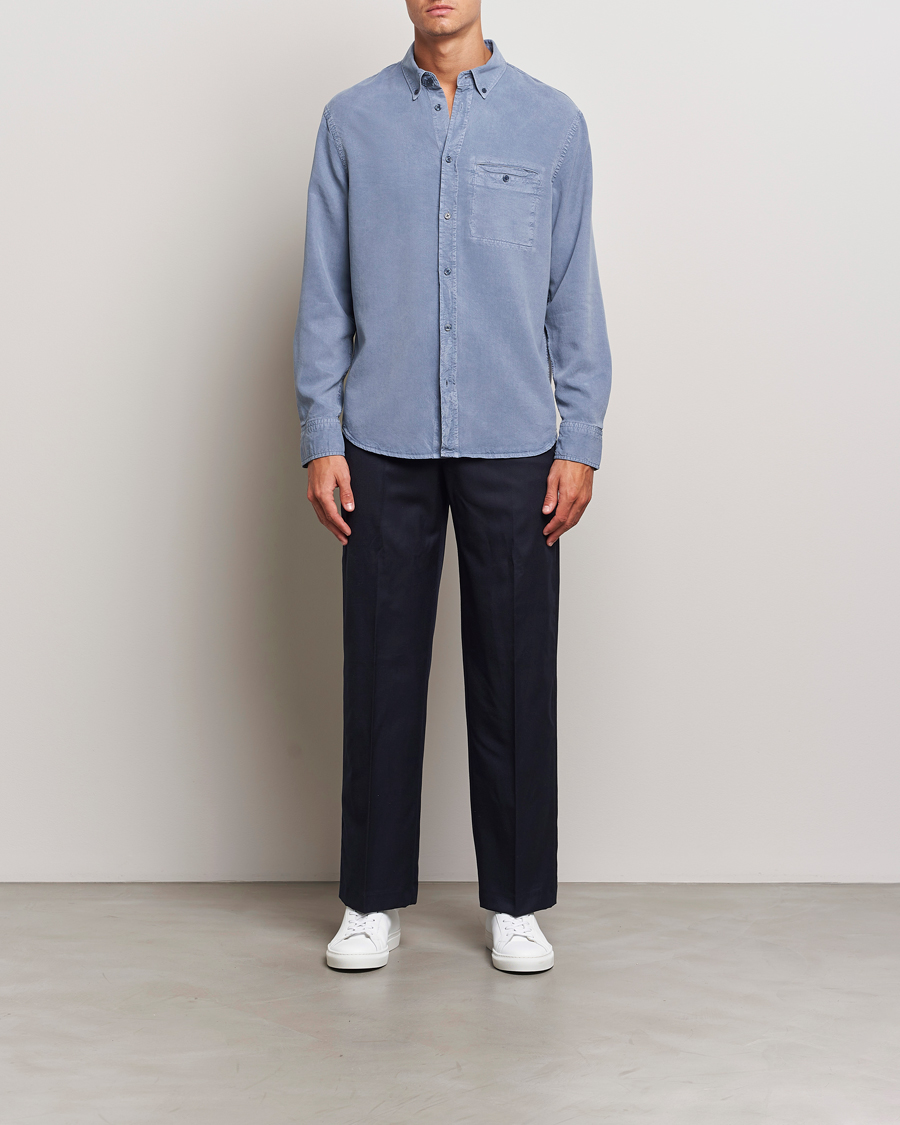 Herr | Skjortor | Filippa K | Zachary Lyocell Shirt Grey Blue
