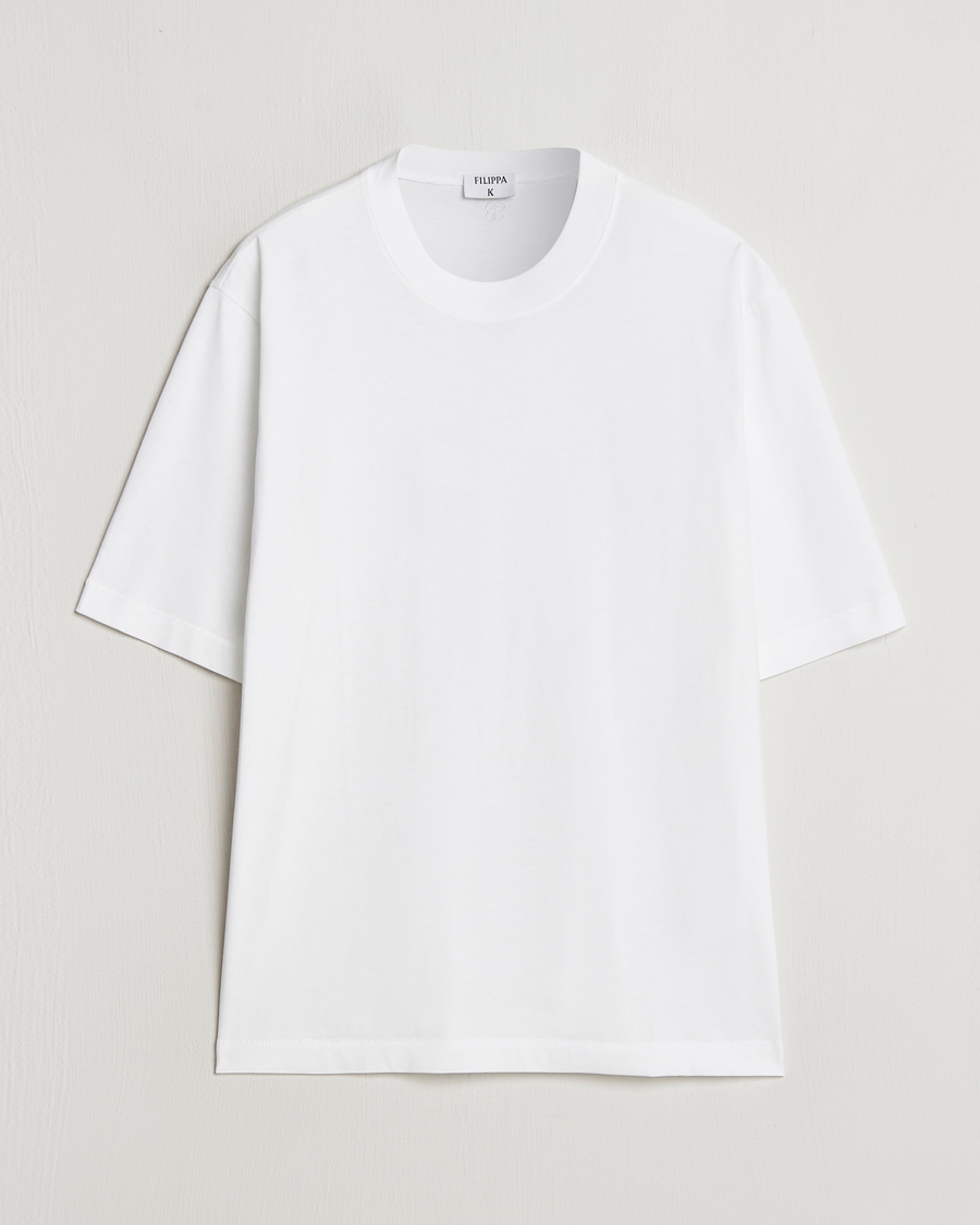 Herr | T-Shirts | Filippa K | Mock Neck T-Shirt White