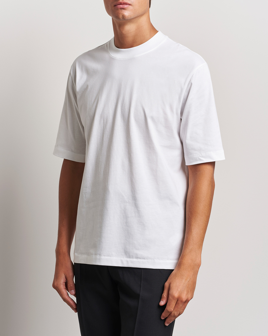 Herr | T-Shirts | Filippa K | Mock Neck T-Shirt White