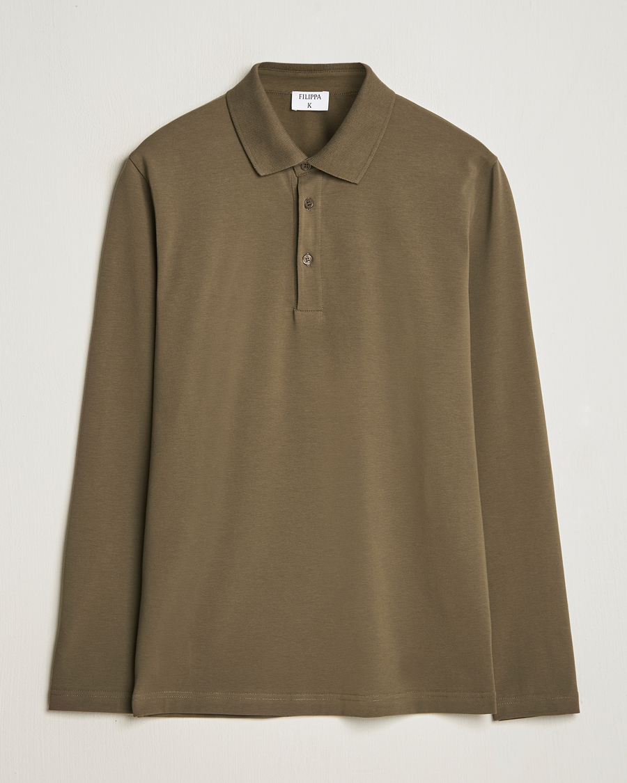 Herr | Tröjor | Filippa K | Luke Lycra Poloshirt Dark Sage
