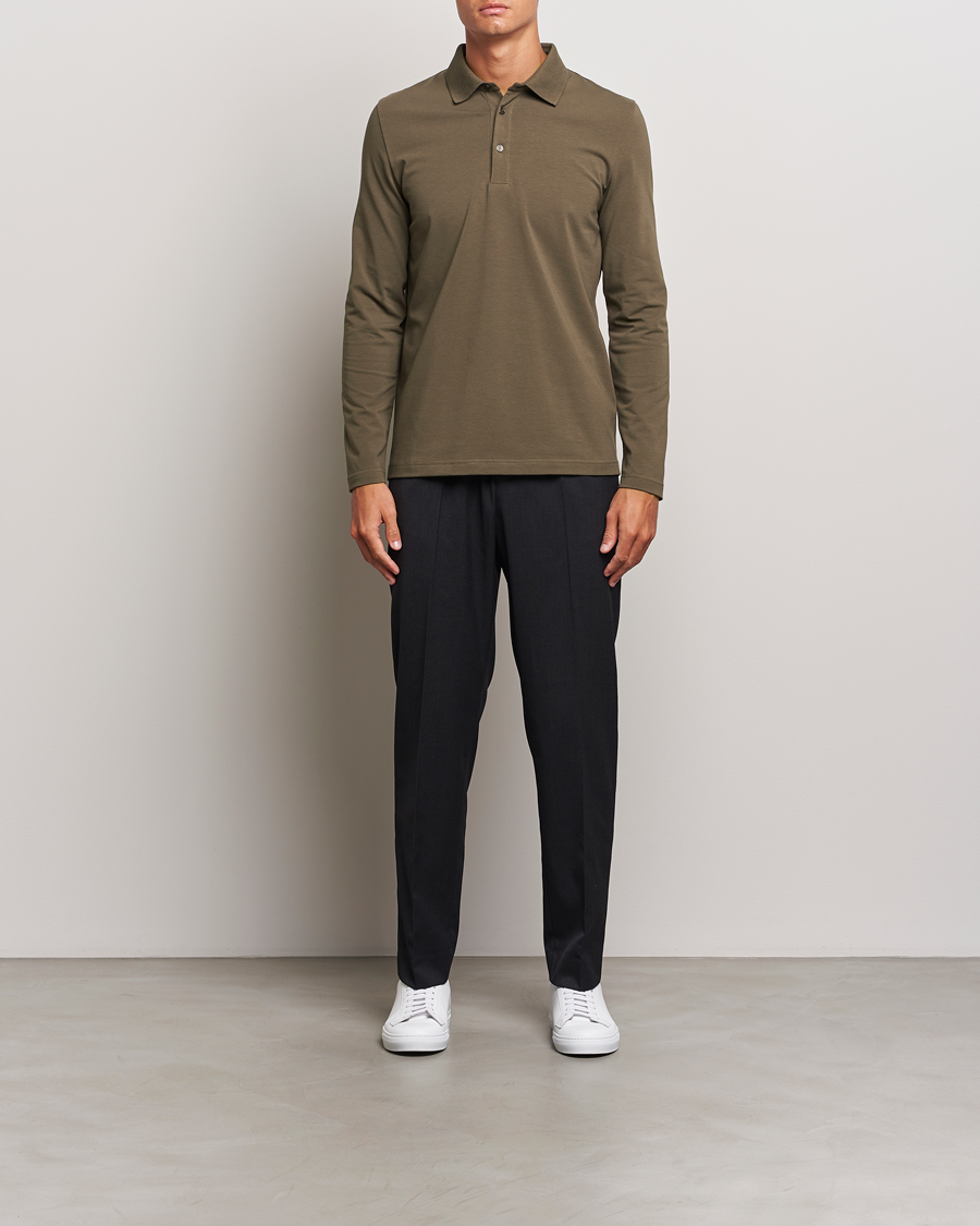 Herr | Tröjor | Filippa K | Luke Lycra Poloshirt Dark Sage