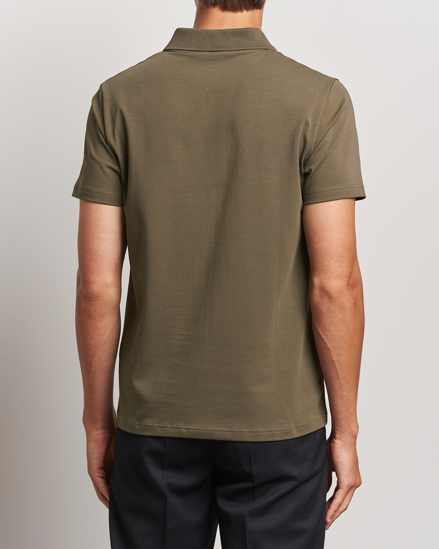 Herr | Pikéer | Filippa K | Soft Lycra Polo T-Shirt Dark Sage
