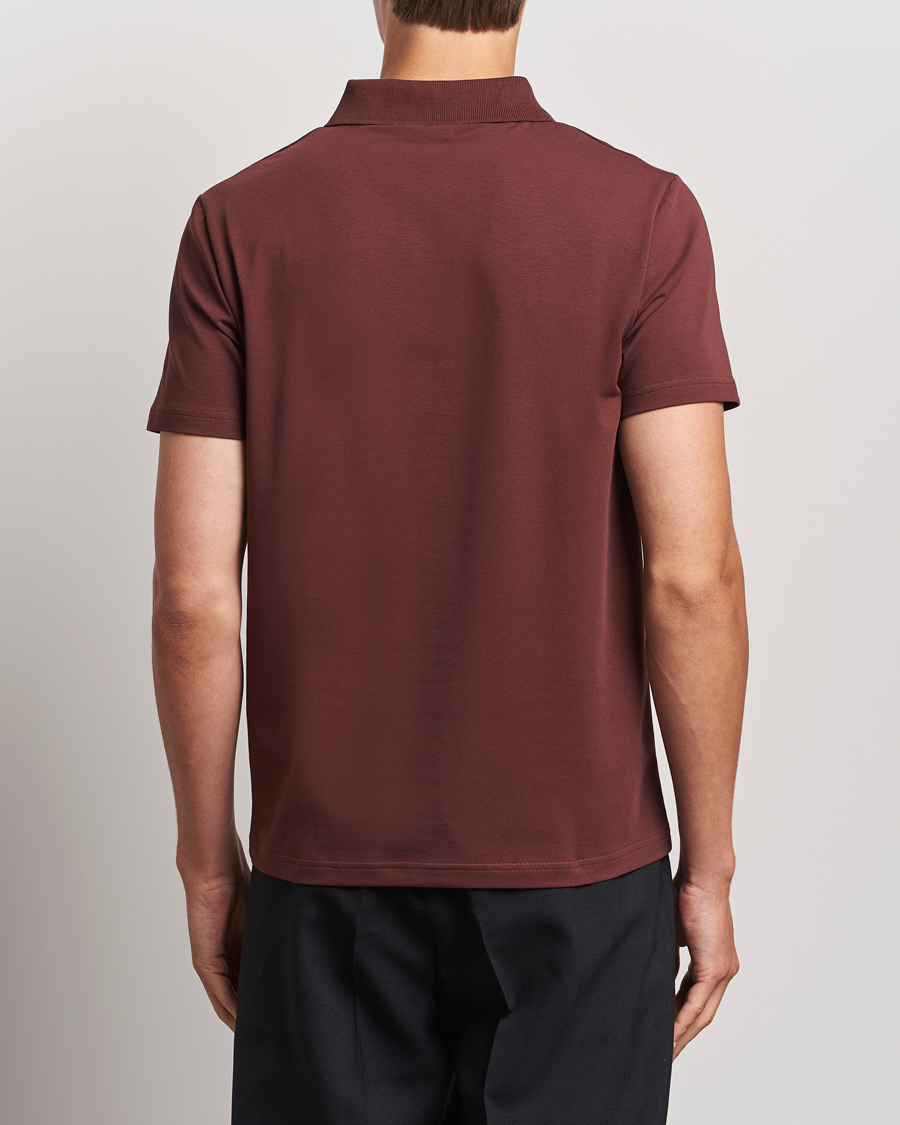 Herr | Pikéer | Filippa K | Soft Lycra Polo T-Shirt Mahogany Brown