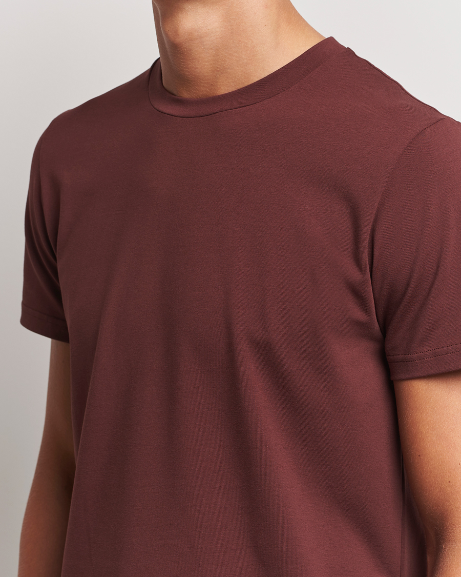 Herr | T-Shirts | Filippa K | Soft Lycra T-Shirt Mahogany Brown