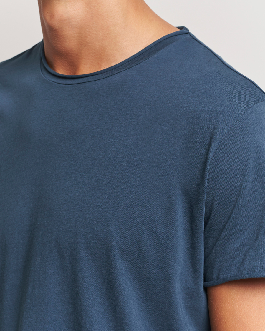 Herr | T-Shirts | Filippa K | Roll Neck Crew Neck T-Shirt Dawn Blue