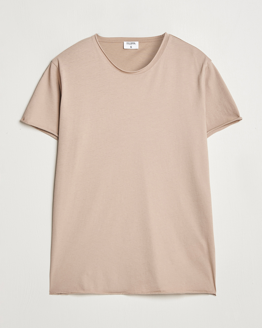Herr | T-Shirts | Filippa K | Roll Neck Crew Neck T-Shirt Faded Khaki