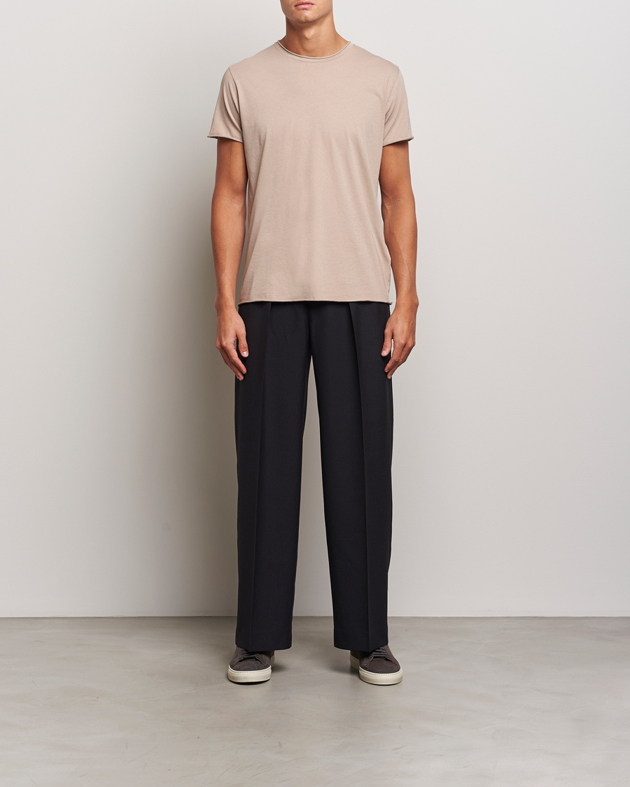 Herr | T-Shirts | Filippa K | Roll Neck Crew Neck T-Shirt Faded Khaki