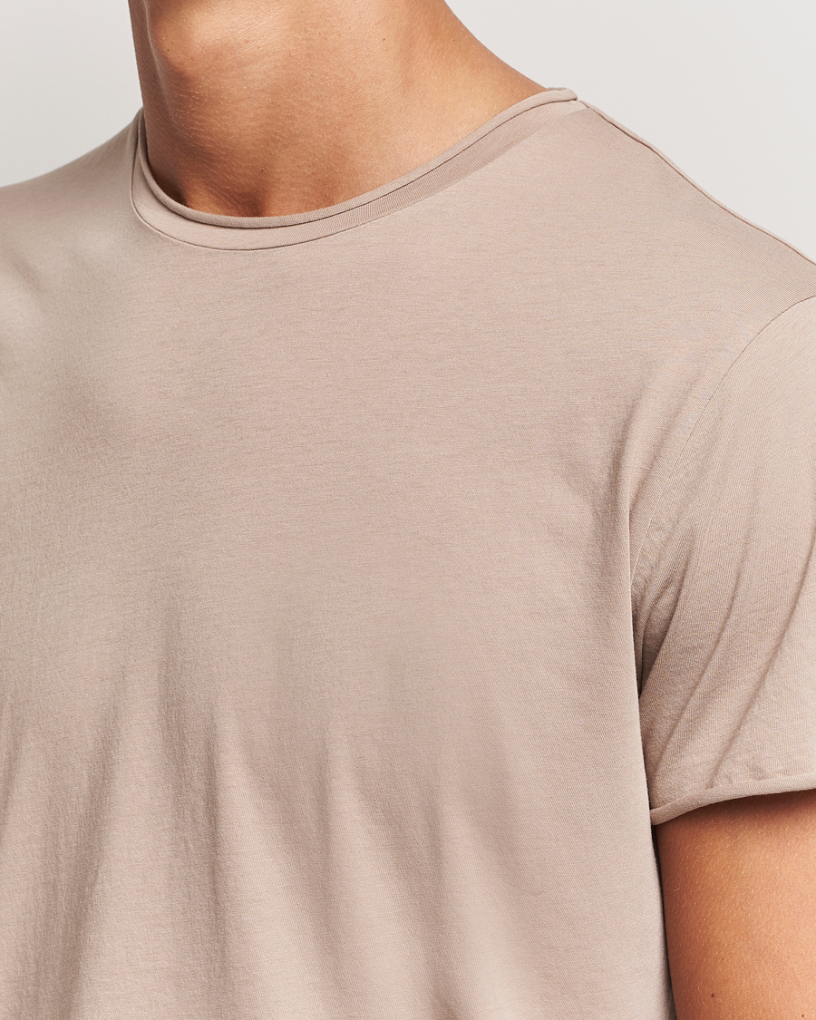 Herr | T-Shirts | Filippa K | Roll Neck Crew Neck T-Shirt Faded Khaki