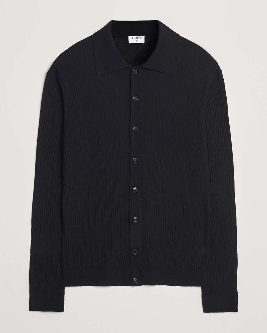 Herr | Tröjor | Filippa K | Light Knitted Cardigan Black