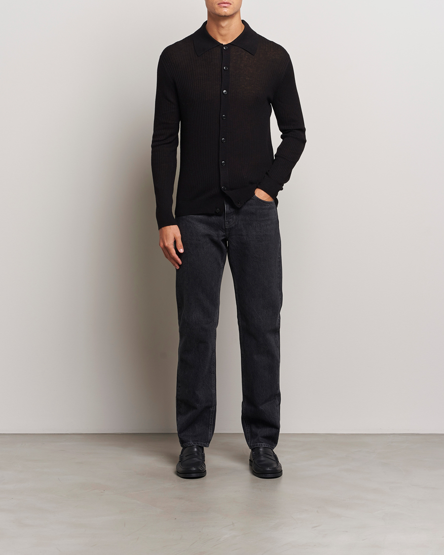 Herr | Tröjor | Filippa K | Light Knitted Cardigan Black