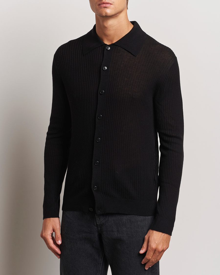 Herr | Tröjor | Filippa K | Light Knitted Cardigan Black