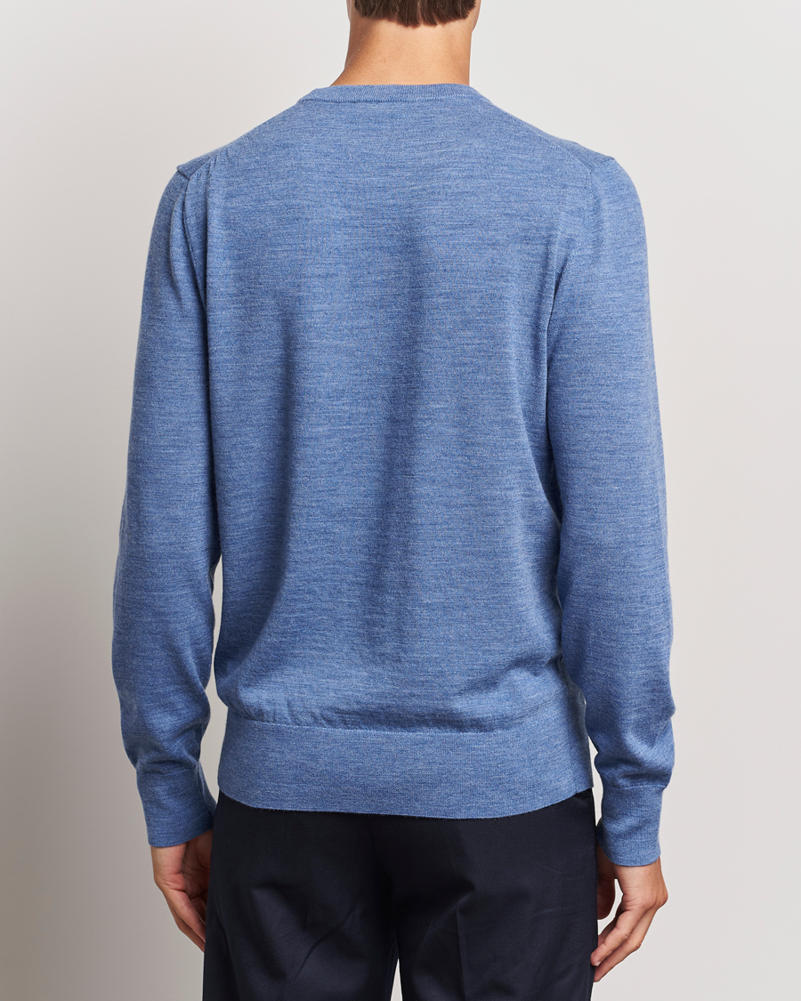 Herr | Tröjor | Filippa K | Merino Round Neck Sweater Blue Melange