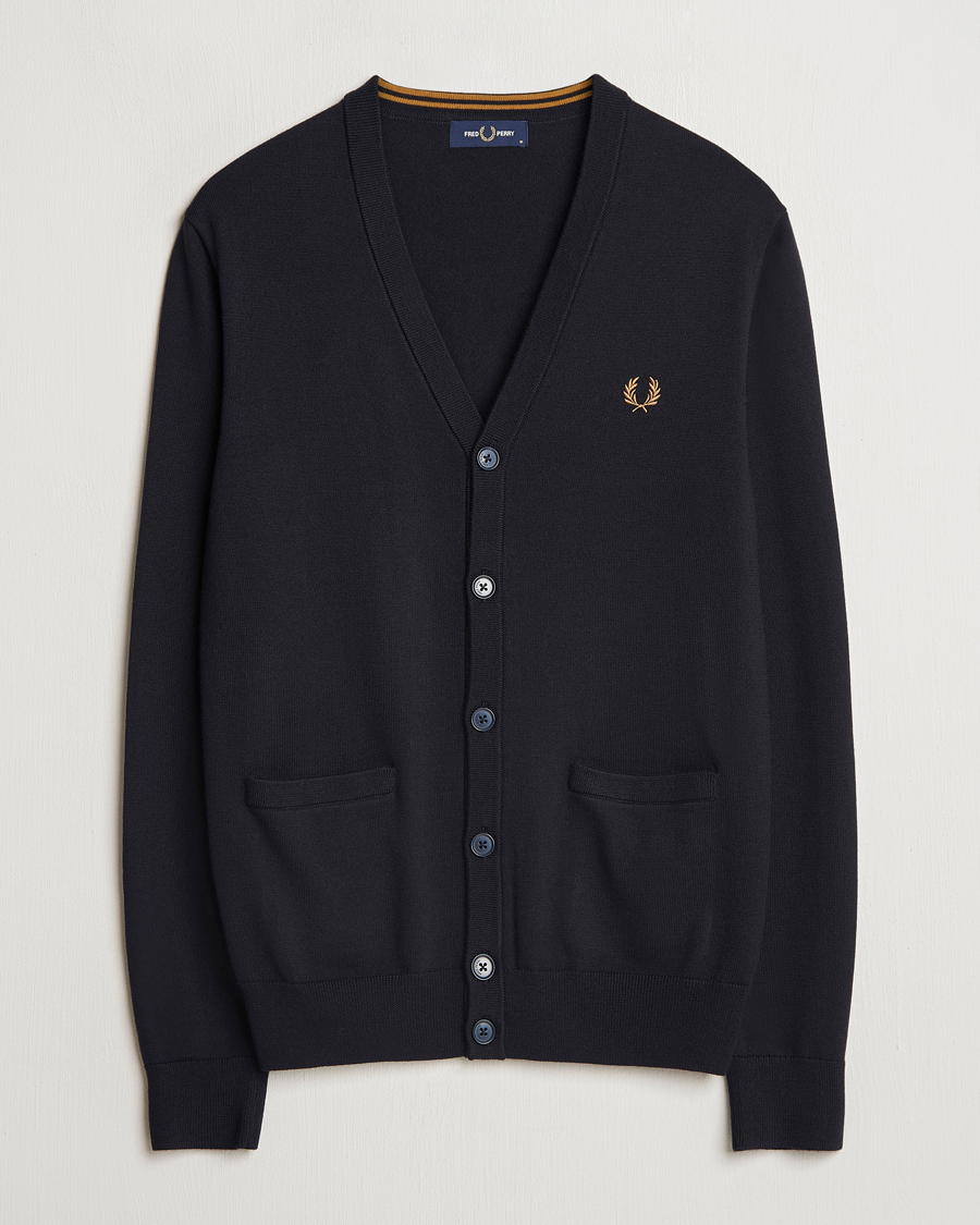 Herr | Tröjor | Fred Perry | Classic Cardigan Navy