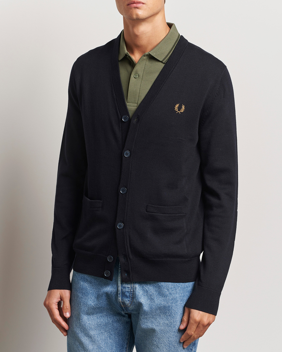 Herr | Tröjor | Fred Perry | Classic Cardigan Navy