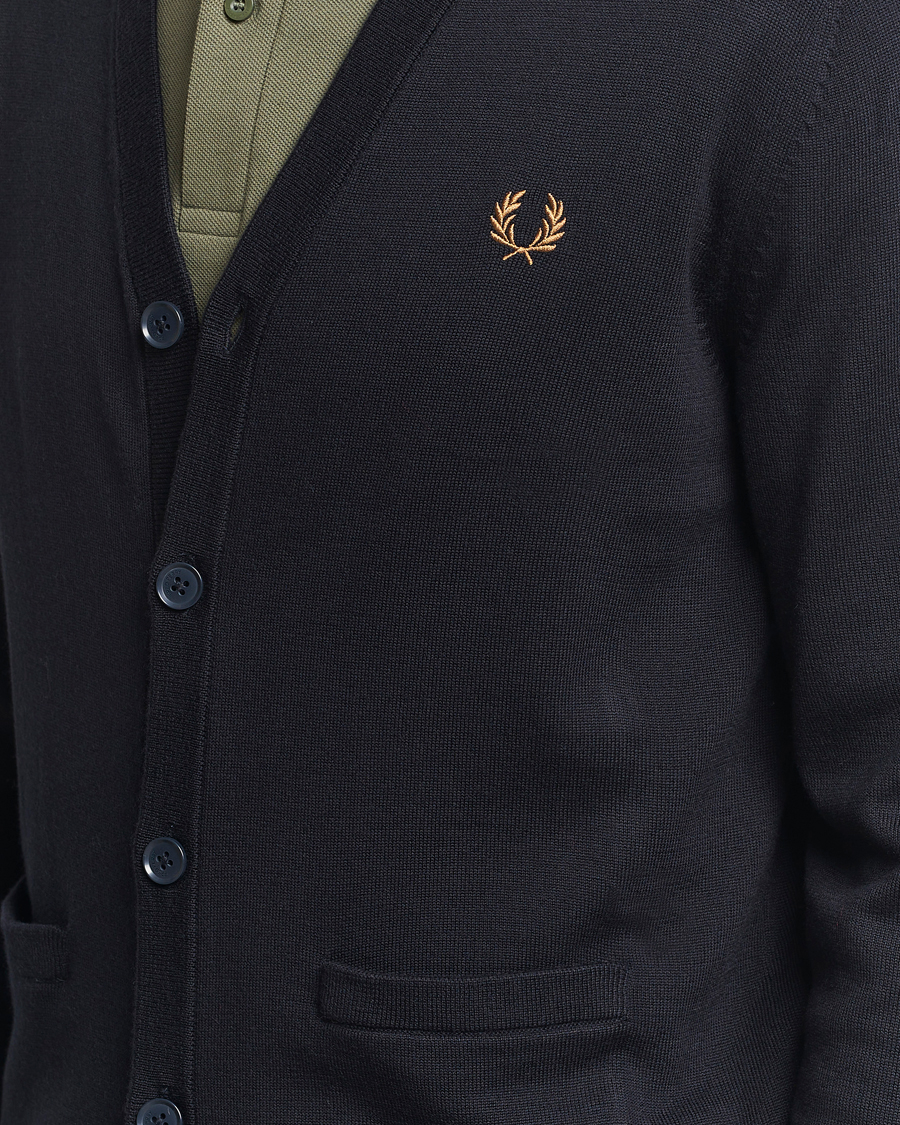 Herr | Tröjor | Fred Perry | Classic Cardigan Navy