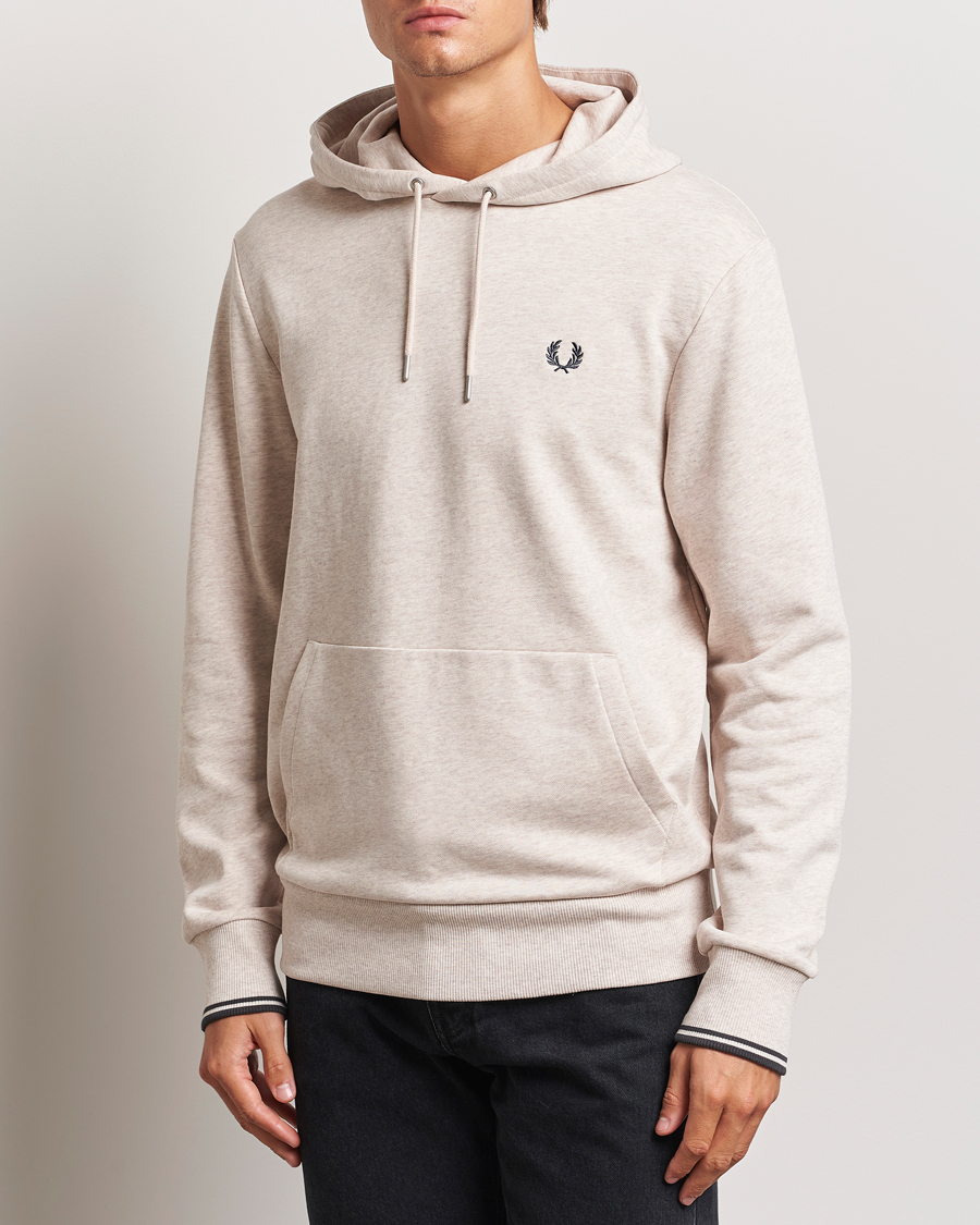 Herr | Tröjor | Fred Perry | Tipped Hoodie Oatmeal Melange