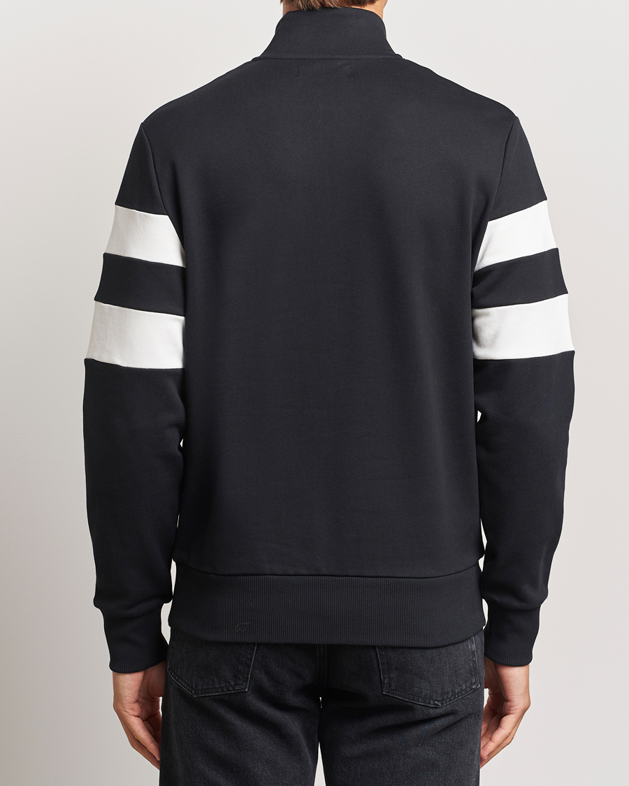 Herr | Tröjor | Fred Perry | Tipped Sleeve Half Zip Sweatshirt Black