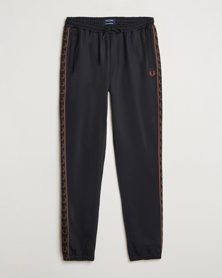 Herr | Byxor | Fred Perry | Taped Track Pants Black