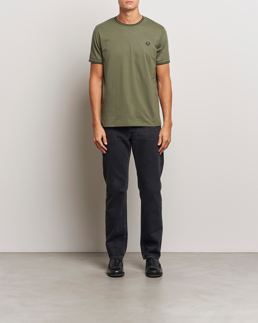 Herr | T-Shirts | Fred Perry | Twin Tipped T-Shirt Laurel Green