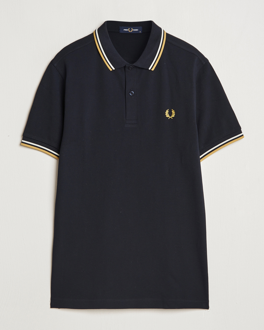 Herr | Pikéer | Fred Perry | Twin Tipped Shirt Navy