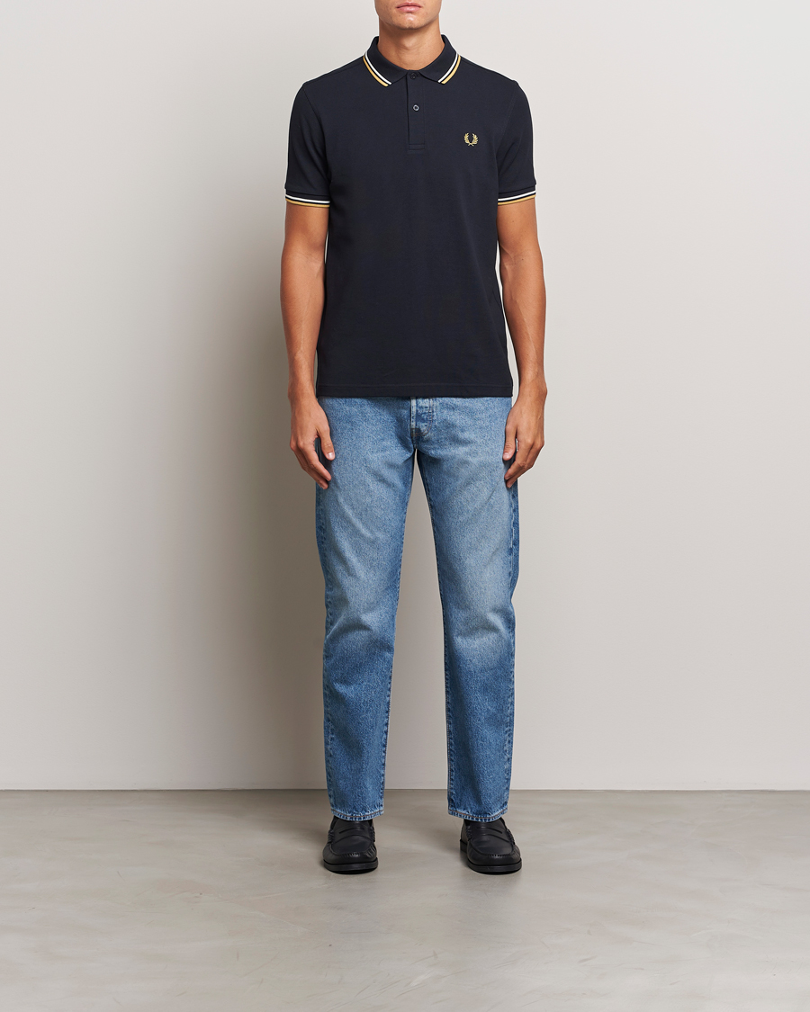Herr | Pikéer | Fred Perry | Twin Tipped Shirt Navy