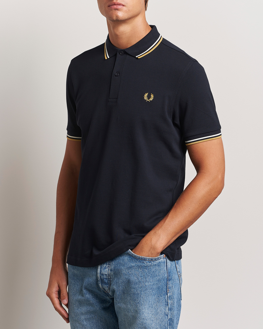 Herr | Pikéer | Fred Perry | Twin Tipped Shirt Navy