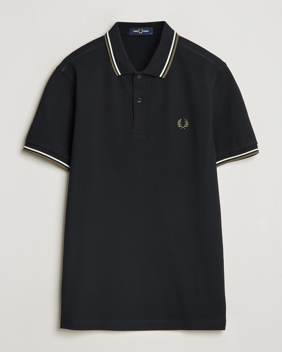 Herr | Pikéer | Fred Perry | Twin Tipped Shirt Black