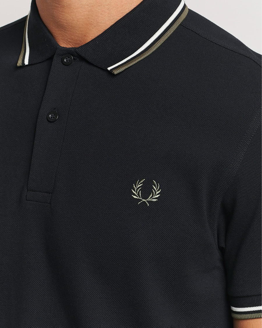 Herr | Pikéer | Fred Perry | Twin Tipped Shirt Black