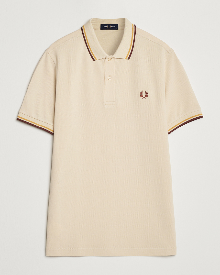 Herr | Pikéer | Fred Perry | Twin Tipped Shirt Oatmeal
