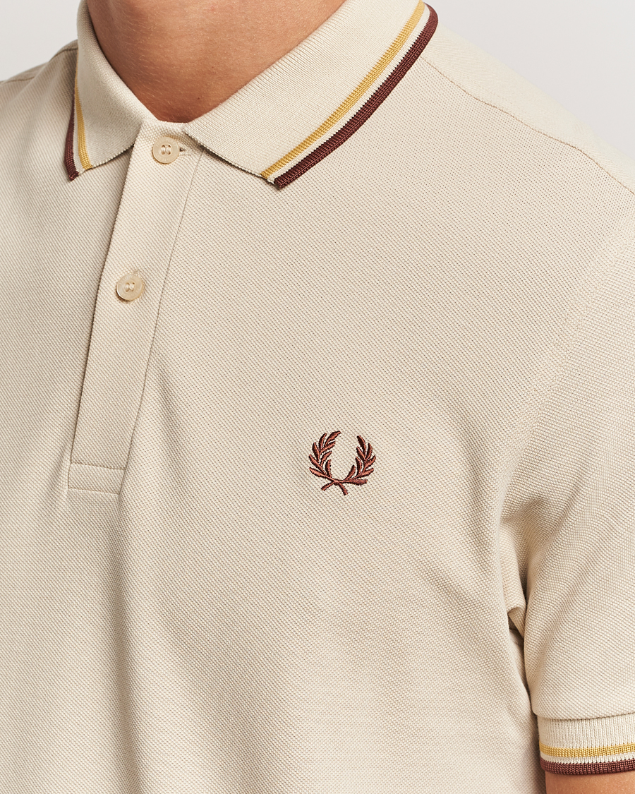 Herr | Pikéer | Fred Perry | Twin Tipped Shirt Oatmeal