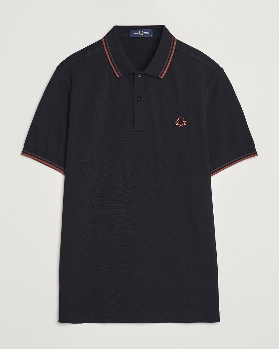 Herr | Pikéer | Fred Perry | Twin Tipped Shirt Black