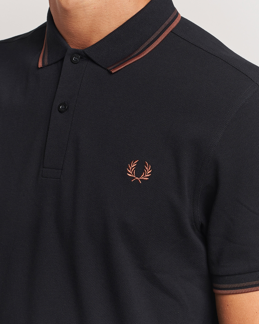 Herr | Pikéer | Fred Perry | Twin Tipped Shirt Black