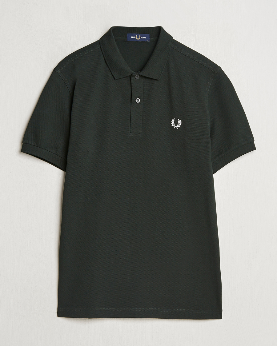 Herr | Pikéer | Fred Perry | Plain Polo Shirt Night Green