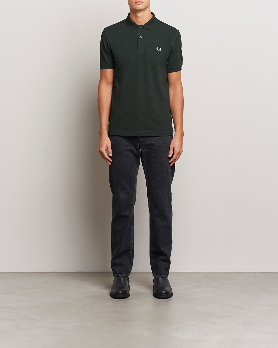 Herr | Pikéer | Fred Perry | Plain Polo Shirt Night Green