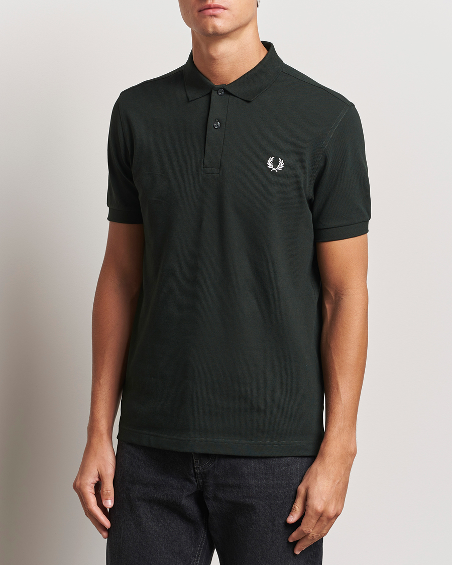 Herr | Pikéer | Fred Perry | Plain Polo Shirt Night Green