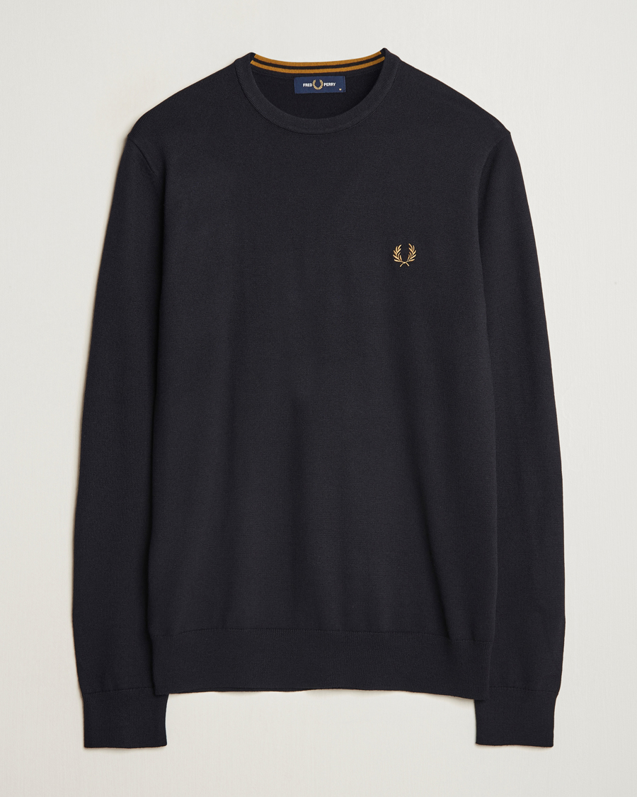 Herr | Tröjor | Fred Perry | Classic Crew Neck Jumper Navy