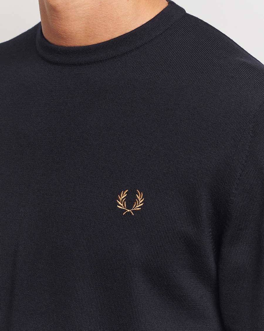 Herr | Tröjor | Fred Perry | Classic Crew Neck Jumper Navy