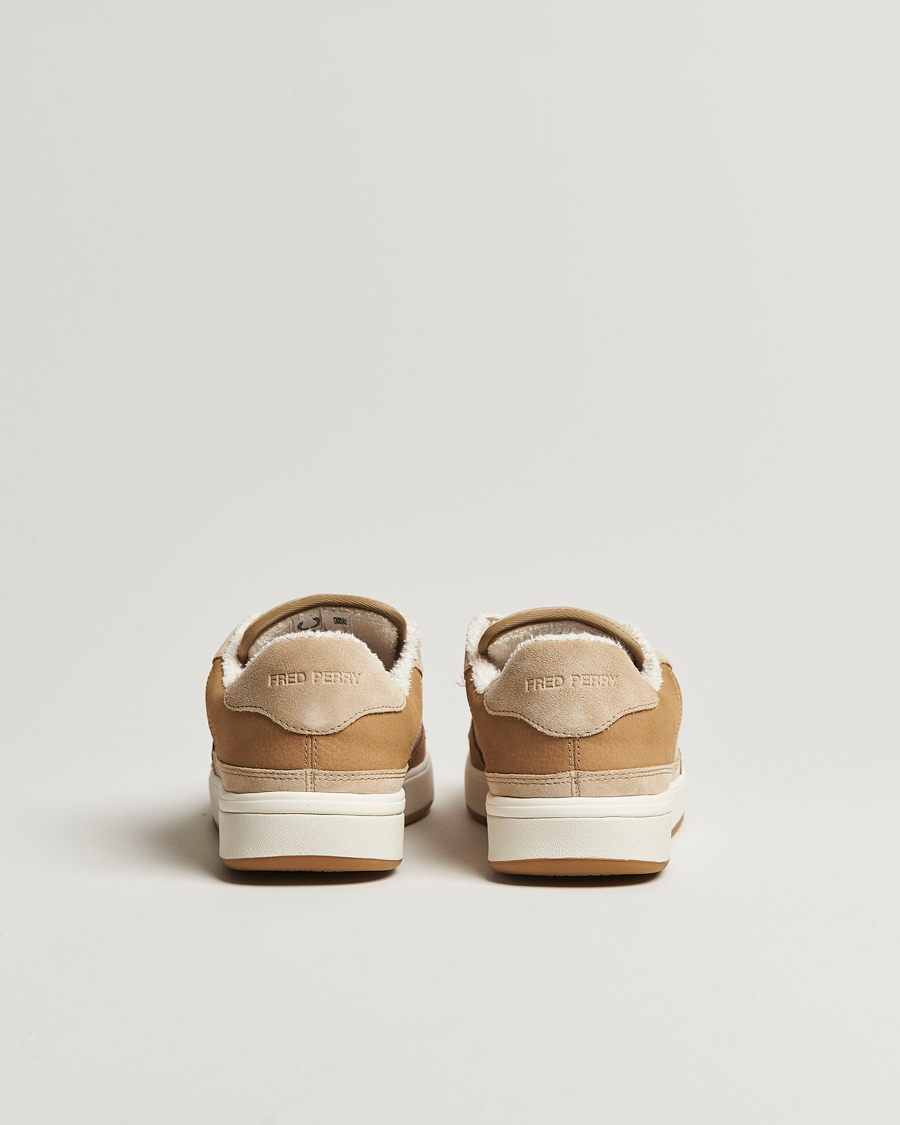 Herr | Fred Perry B300 Textured Nubuck/Suede Sneaker Warmstone/Ecru | Fred Perry | B300 Textured Nubuck/Suede Sneaker Warmstone/Ecru