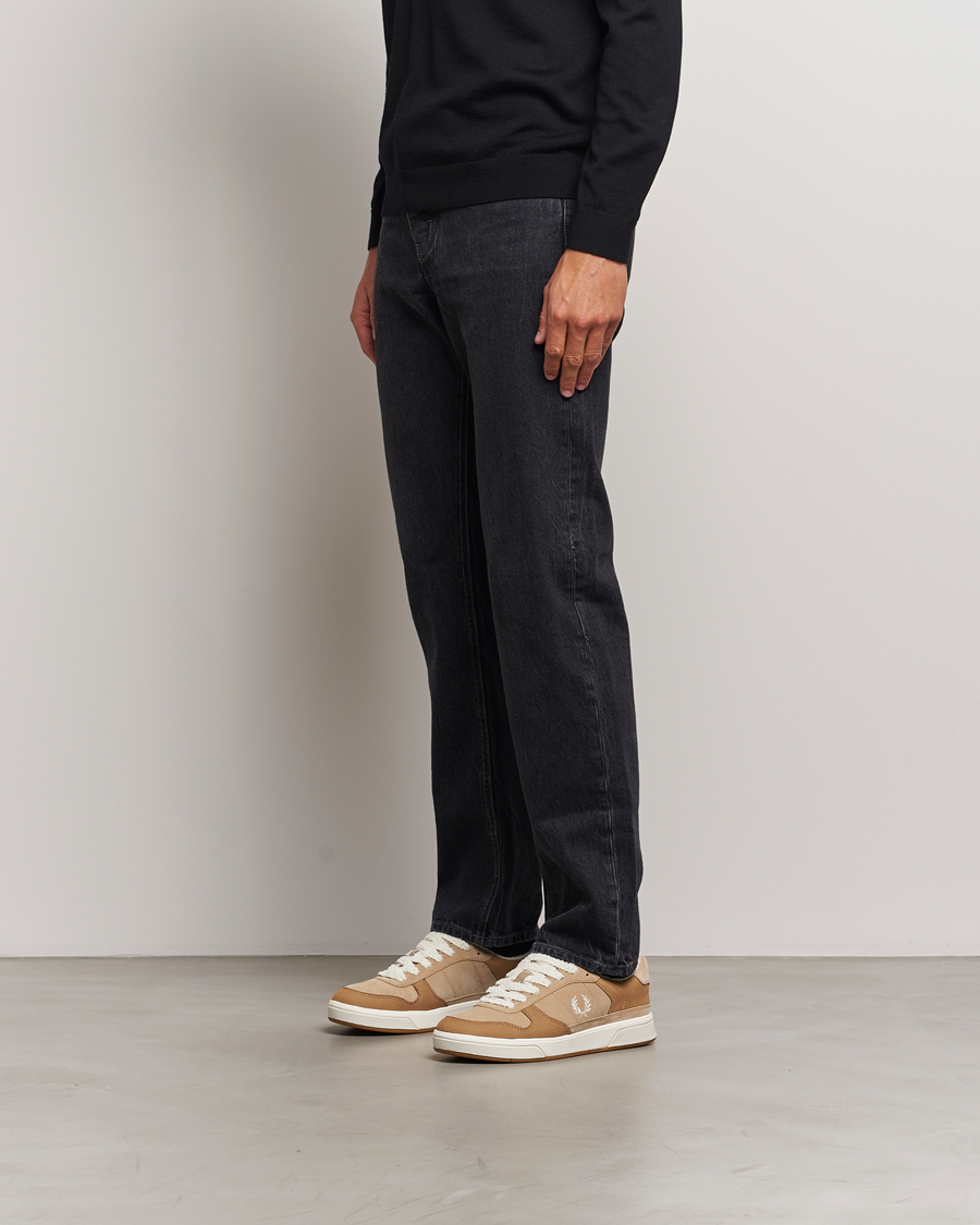 Herr | Fred Perry B300 Textured Nubuck/Suede Sneaker Warmstone/Ecru | Fred Perry | B300 Textured Nubuck/Suede Sneaker Warmstone/Ecru