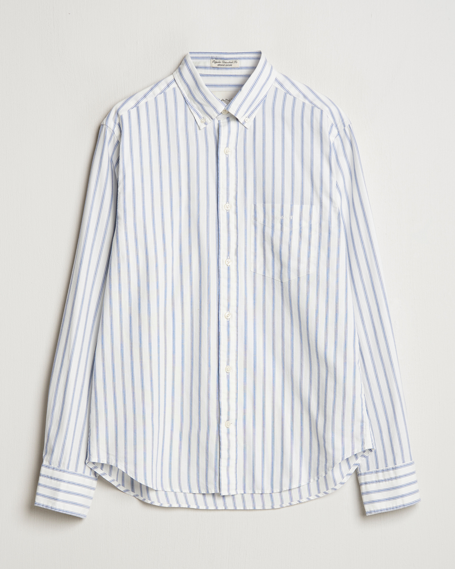 Herr | Skjortor | GANT | Archive Oxford Stripe Shirt Egg Shell