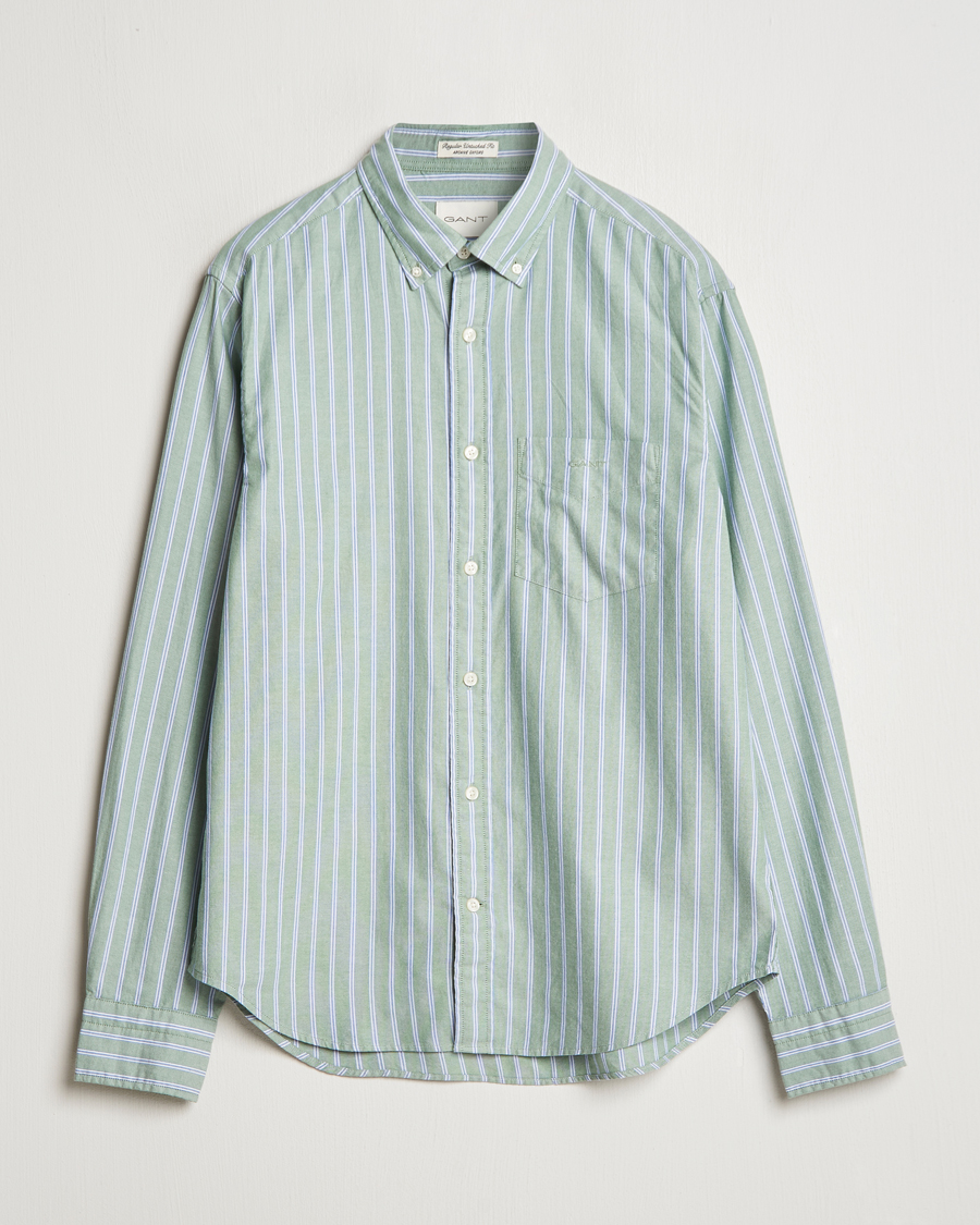 Herr | Skjortor | GANT | Archive Oxford Stripe Shirt Dry Forest