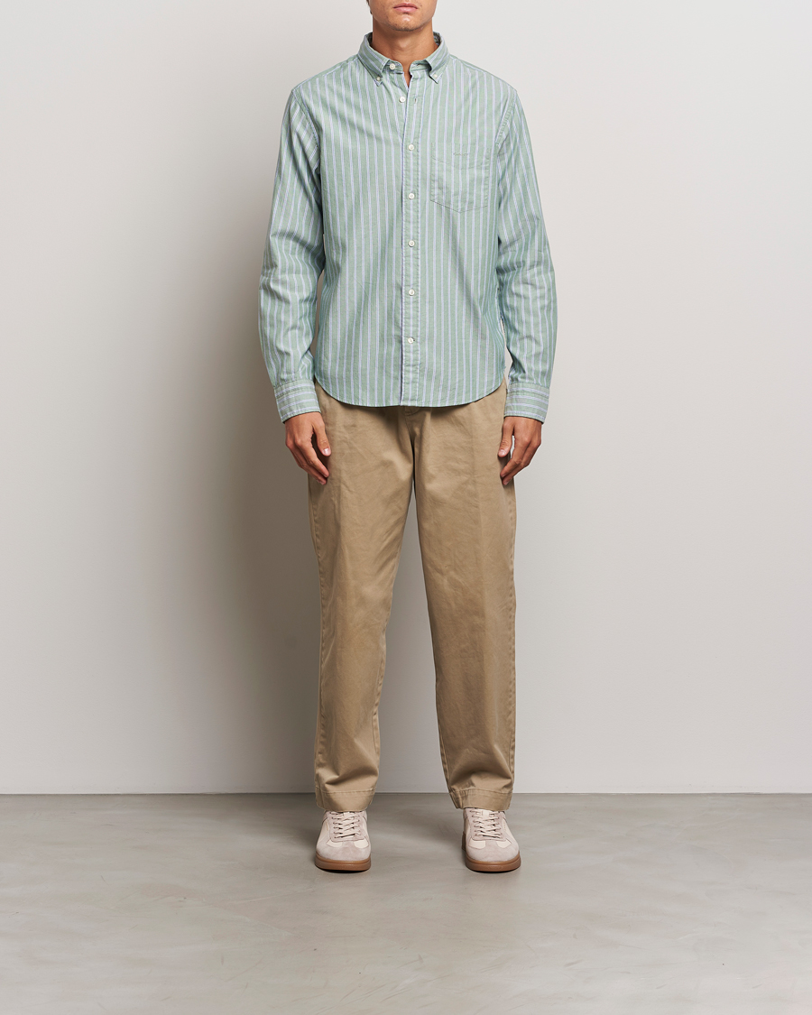 Herr | Skjortor | GANT | Archive Oxford Stripe Shirt Dry Forest