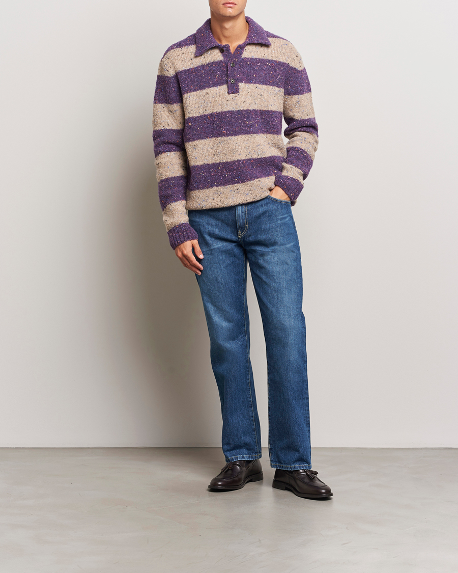 Herr | Tröjor | GANT | Barstriped Rugger Deep Plum