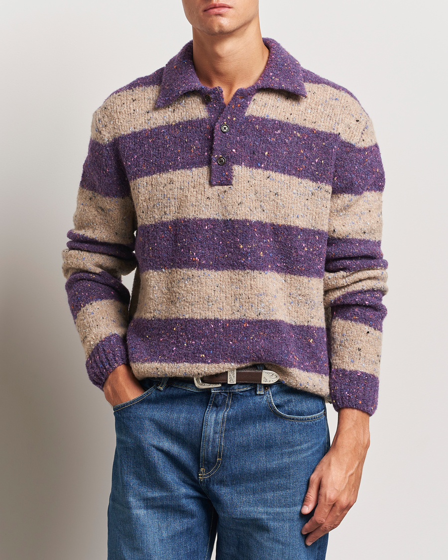 Herr | Tröjor | GANT | Barstriped Rugger Deep Plum