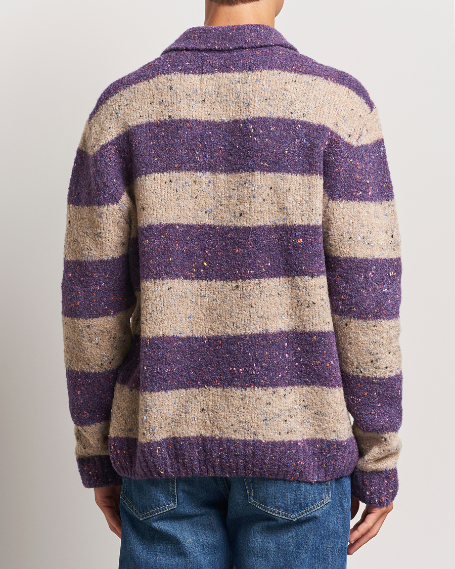 Herr | Tröjor | GANT | Barstriped Rugger Deep Plum