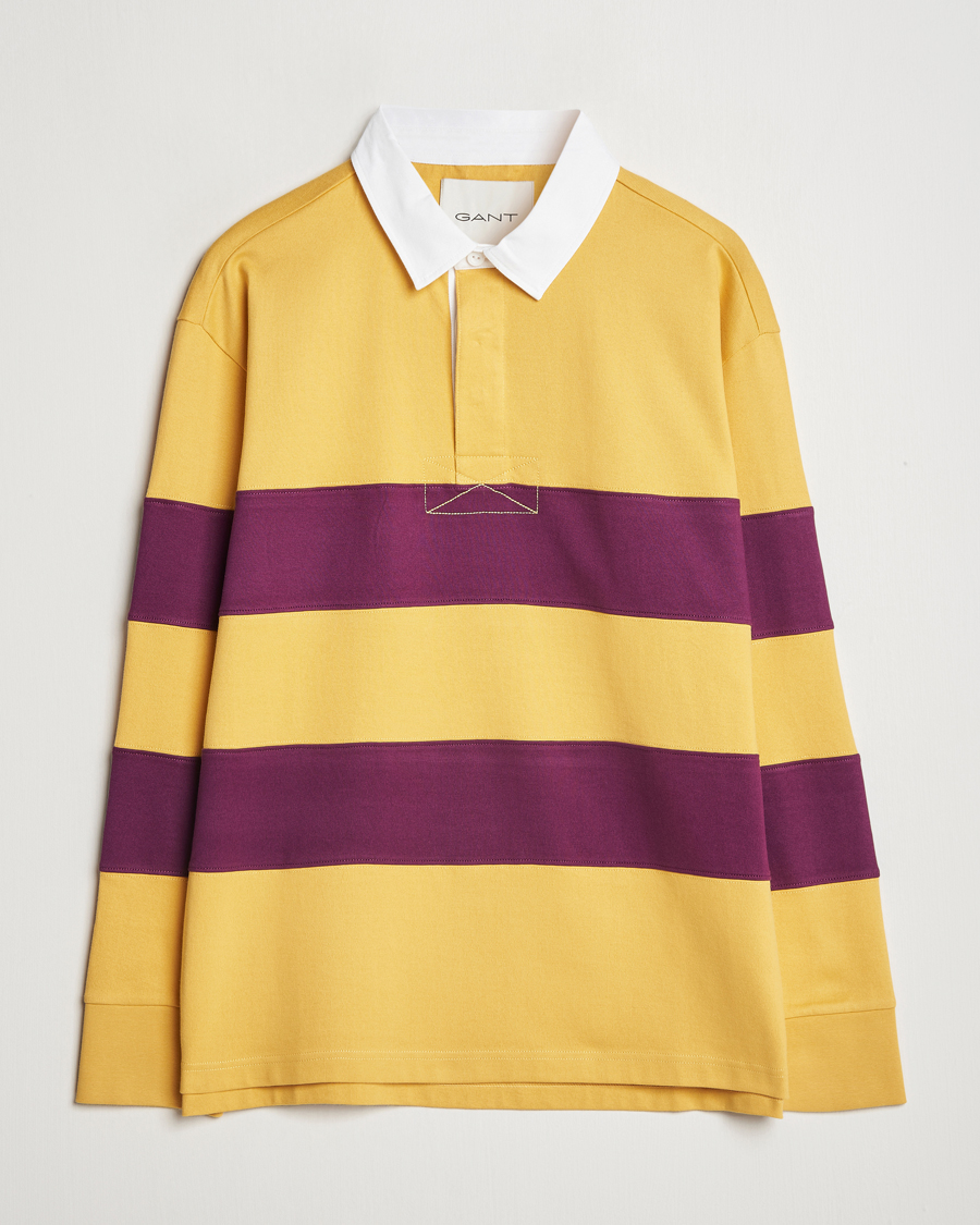 Herr | Tröjor | GANT | Block Stripe Heavy Rugger Faded Sunset