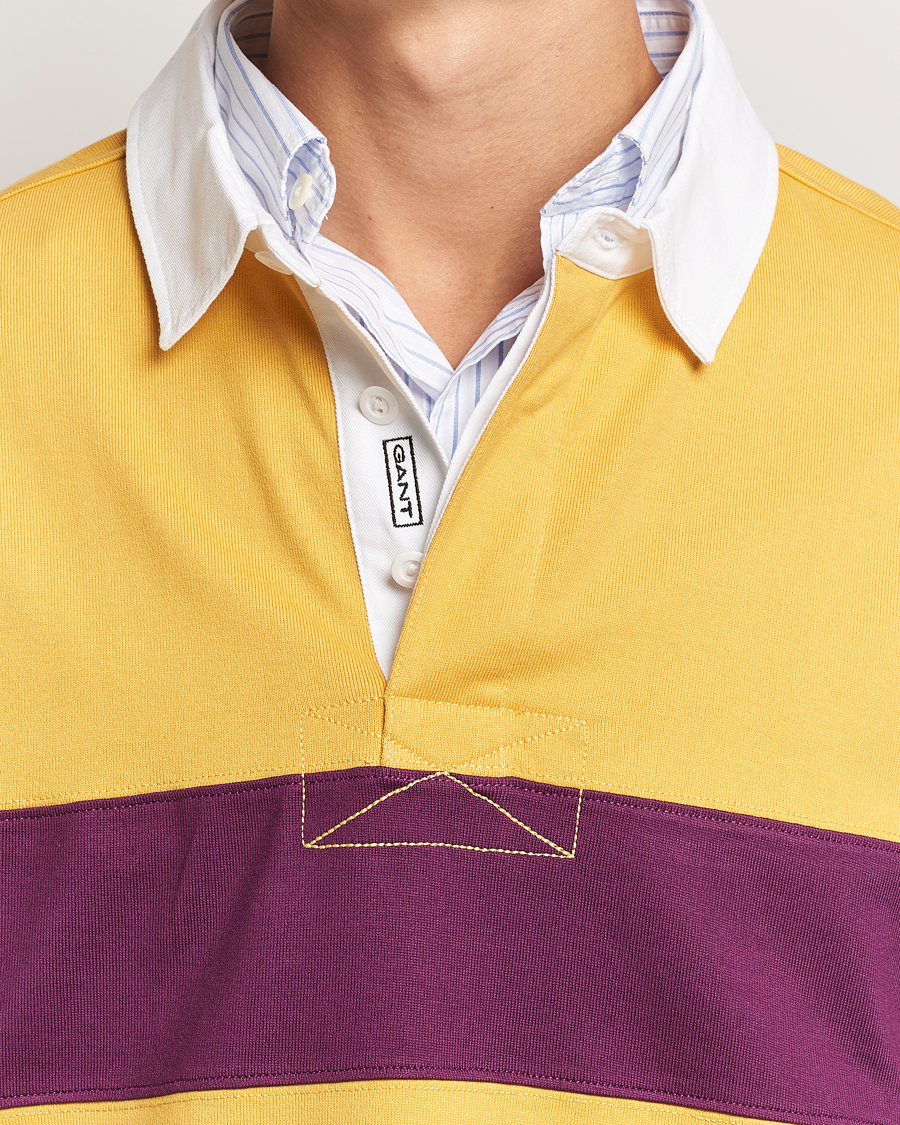 Herr | Tröjor | GANT | Block Stripe Heavy Rugger Faded Sunset