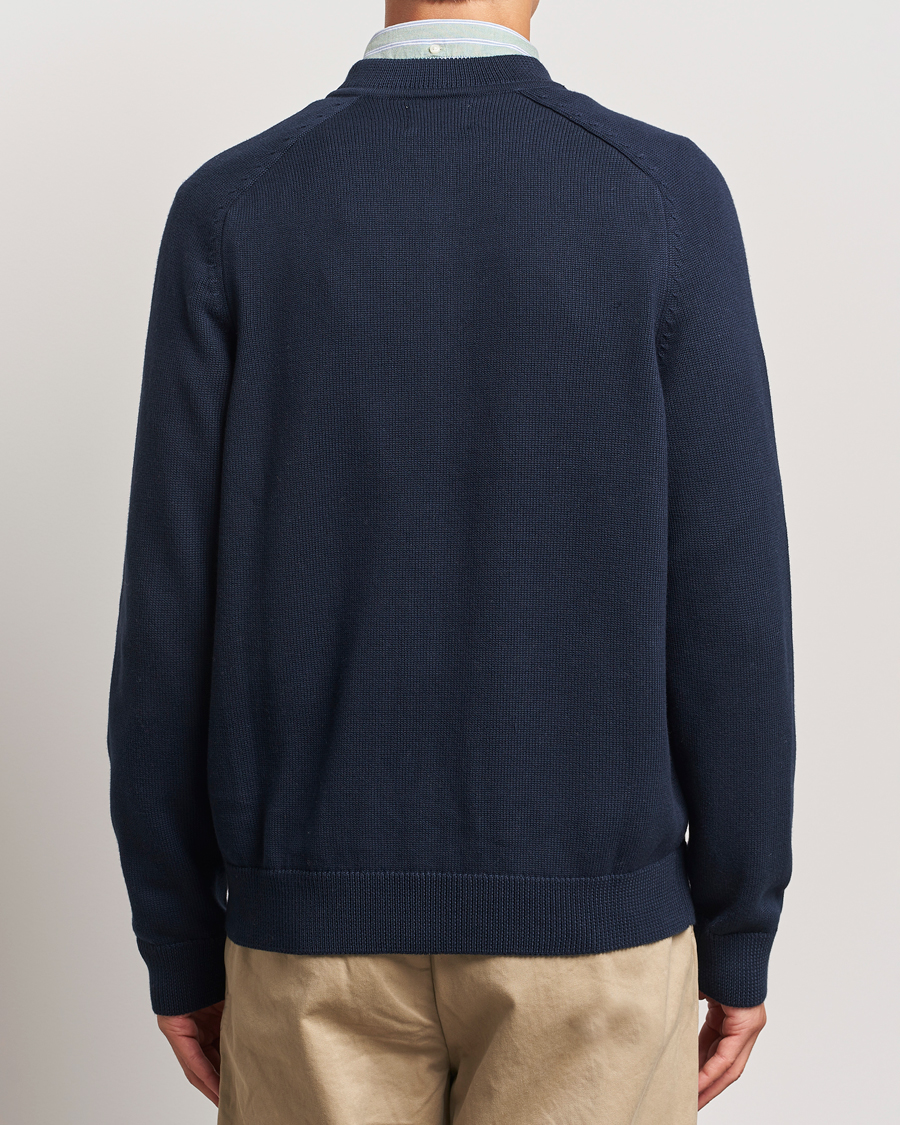 Herr | Tröjor | GANT | Casual Cotton Bomber Cardigan Evening Blue