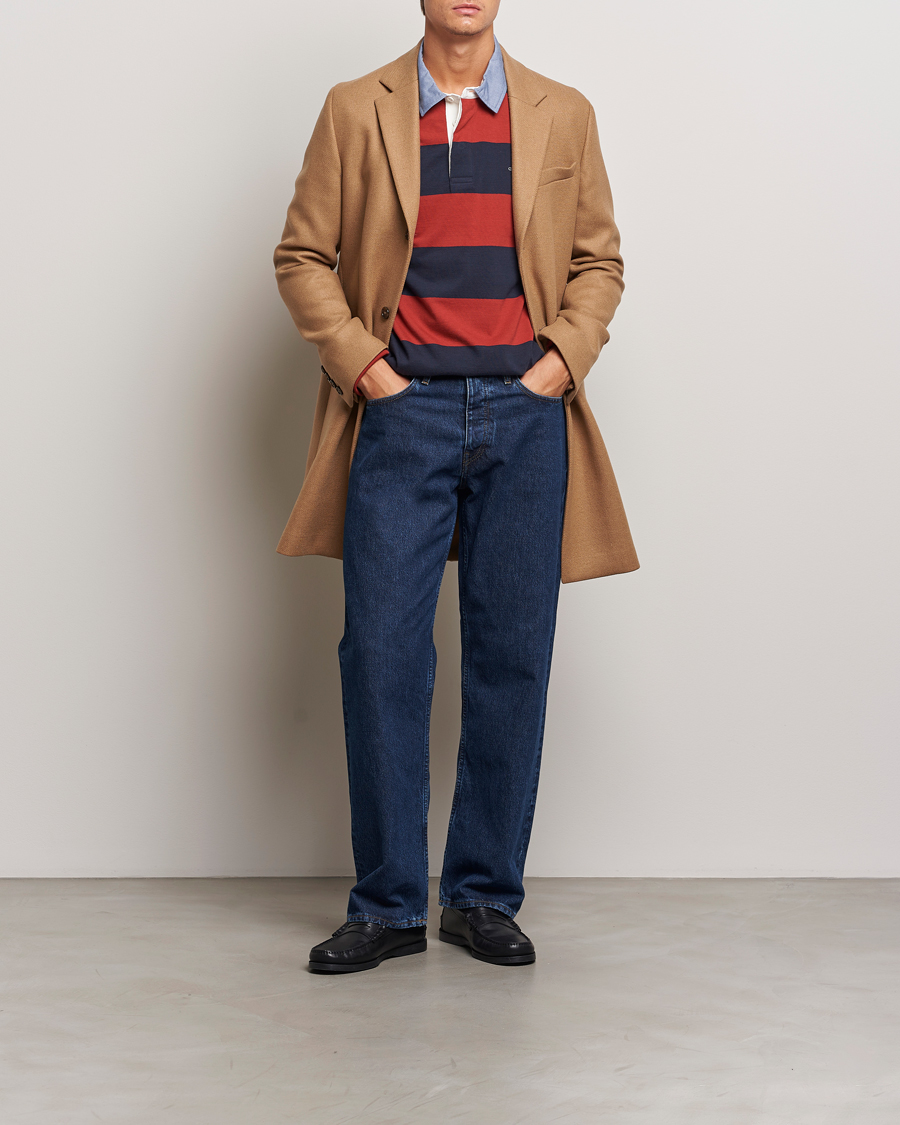 Herr | Jackor | GANT | Classic Wool Coat Mustard Beige